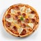 Pizza Perfection: Isolated on a white background, showcasing culinary excellence.