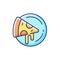 Pizza plates RGB color icon