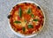 Pizza pomodoro and basilico Italia food