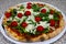 Pizza rucola,cherry,parmesan,restaurant italian food