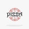 Pizza Rustic Restaurant logo illustration