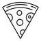 Pizza sandwich slice icon, outline style