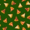Pizza, seamless pattern, background vector illustration