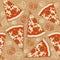 Pizza seamless pattern.Vector food background