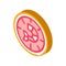 Pizza Shrimp isometric icon vector illustration