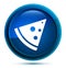 Pizza slice icon elegant blue round button illustration