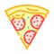 pizza slice italian cuisine color icon vector illustration