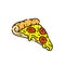 Pizza slice line icon