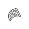 Pizza slice line icon