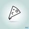Pizza slice line icon