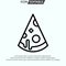 PIZZA SLICE line icon, outline vector logo illustration