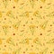 Pizza slices seamless pattern