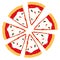 Pizza slices vector