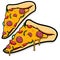 Pizza slices. Vector illustration