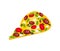 Pizza Snapback Baseball Cap isolated. vector illustration