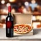 Pizza takeaway delivery box, empty blank generic product packaging mockup