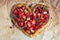 Pizza Valentine& x27;s Day, sweet dessert with chocolate and strawberries, with caramel sauce and chocolate. Step by step