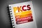 PKCS - Public Key Cryptography Standards acronym on notepad, technology concept background