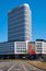 Plac Unii City Shopping ING Tower office and retail complex at Pulawska street and Unii Square in Warsaw in Poland