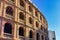 Placa de Bois de Valencia bullring in the old town of Valencia on a sunny day, Spain