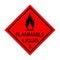 Placard of Flammable liquid chemical hazard