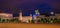 Place Bellecour and statue of Louis XIV at night in Lyon in the RhÃ´ne in France