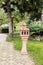 A place for candles near the Church of the Archangels Michael and Gavriil in the Fagaras city in Romania