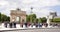 Place Carrousel, Louvre. Tourists walk and take pictures