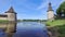 The place of confluence of the rivers protected by two towers in Pskov