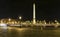 Place de la Concorde and  Obelisk of Luxor at Night panorama, Paris, France