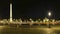 Place de la Concorde and  Obelisk of Luxor at Night panorama, Paris, France