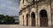 Place des ArÃ¨nes, NÃ®mes, Gard, Occitanie, France. In the background is the roman museum.