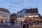 Place Gutenberg in Strasbourg in January evening