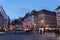 Place Gutenberg in Strasbourg in January evening