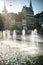 Place Kleber water fountain with majestic French architecture bu