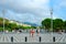 Place Massena, Promenade du Paillon, Fountain Fontaine Miroir dâ€™eau, Nice, Cote d`Azur, France