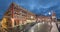 Place Massena square at dusk in Nice, France