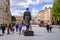 Place Pey Berland , town hall, statue of Jaques Chaban Delmes, former Mayor of Bordeaux and Prime Minister of France