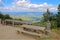 Place for a picnic on top of a mountain.