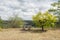 A place to relax overlooking the Ardeche mountains.