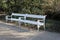 A place to relax stylish benches in the spa park.