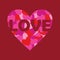 Placed Love & Heart with Valentine Camouflage Seamless Pattern in Repeat