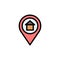 Placeholder, house icon. Simple color with outline vector elements of navigation icons for ui and ux, website or mobile