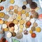Placer of coins of different countries