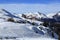 Plagne Aime 2000, Winter landscape in the ski resort of La Plagne, France