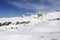 Plagne Villages, Winter landscape in the ski resort of La Plagne, France