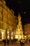 The Plague Column on Graben street 1679 at night, Vienna, Aust