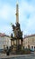 Plague pillar, or Mariana Column Holy Trinity Column on Malostranskaya Square in Prague, Czech Republic