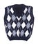 Plaid baby knitted vest