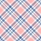 Plaid check pattern in navy blue, pink and white. Seamless fabric texture.